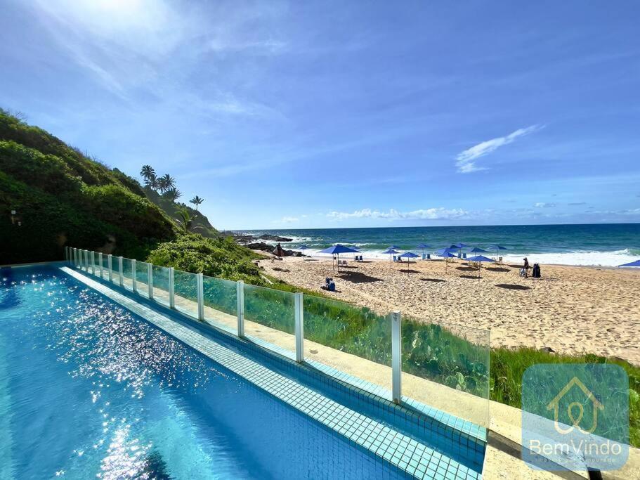 Apartamento Completo Com Vista Mar E Pe Na Areia 살바도르 외부 사진